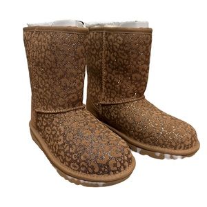 NIB UGG Kids Classic Glitter Leopard
